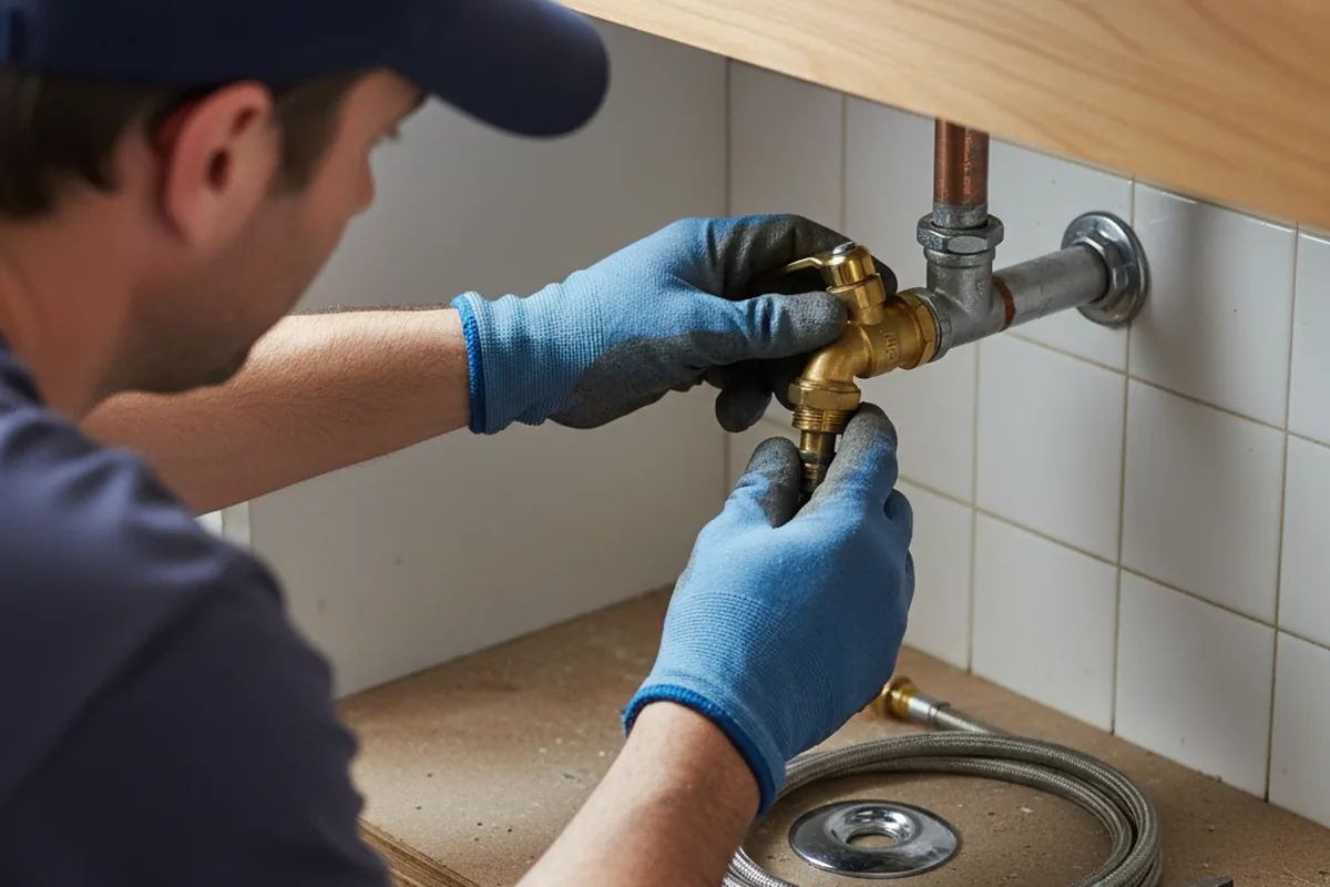 Shutoff valve and fitting work during Emergency Plumbing in New Gretna